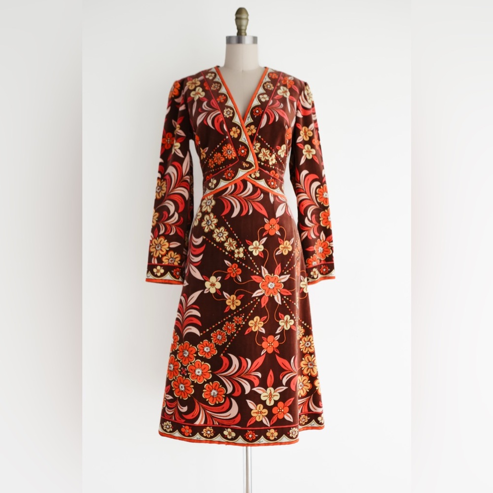 Vintage 1960s Emilio Pucci Velour Velvet Dress - Picture 10 of 10